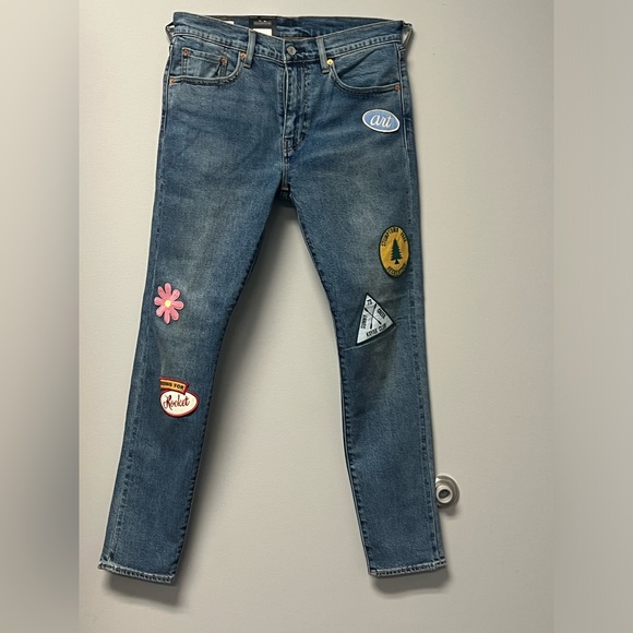 Levi’s Selvidge Slim Taper 512 Jeans with Patches Size 31 x 32